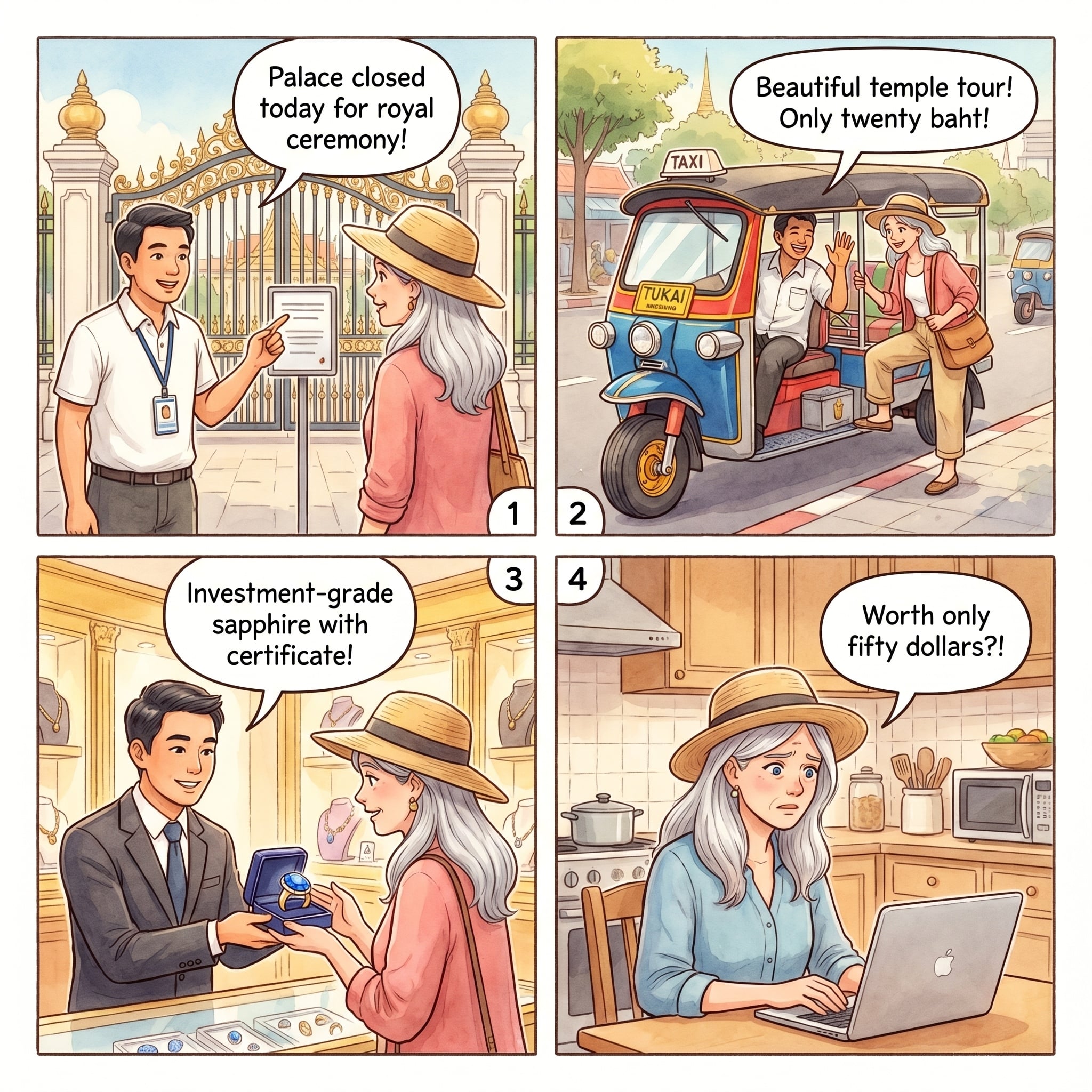 Nano Banana Pro's four-panel comic — cleanest result across all models