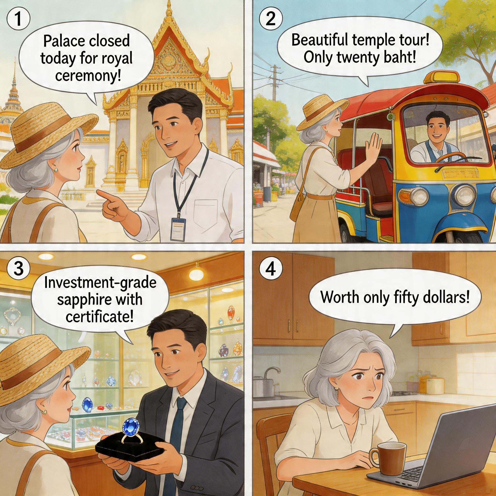 Seedream v5 Lite's four-panel comic — speech bubbles are clean and correctly spelled